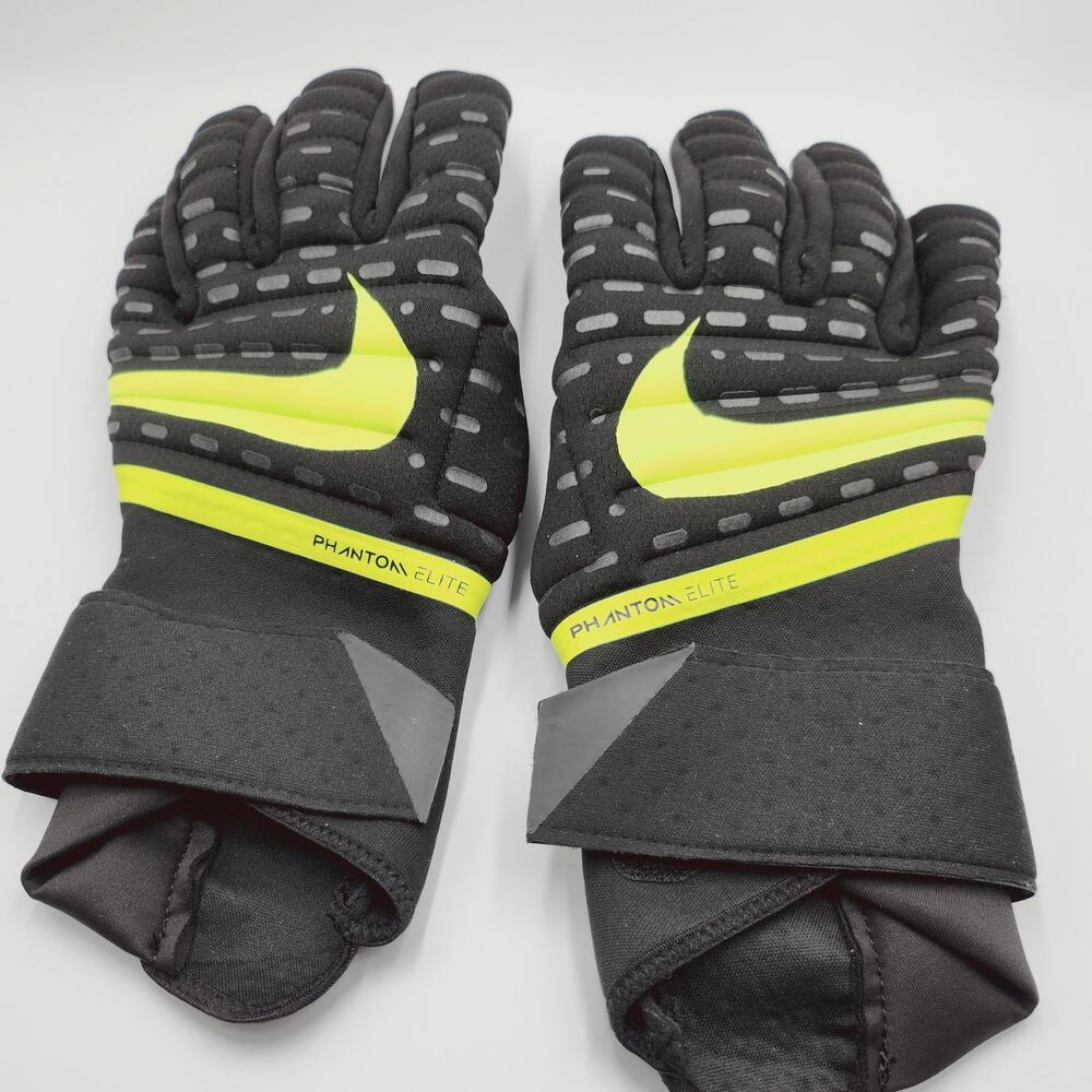 Unisex Size 10 Nike Goalkeeper Gloves Phantom Elite Hook & Loop Black DM4006-010